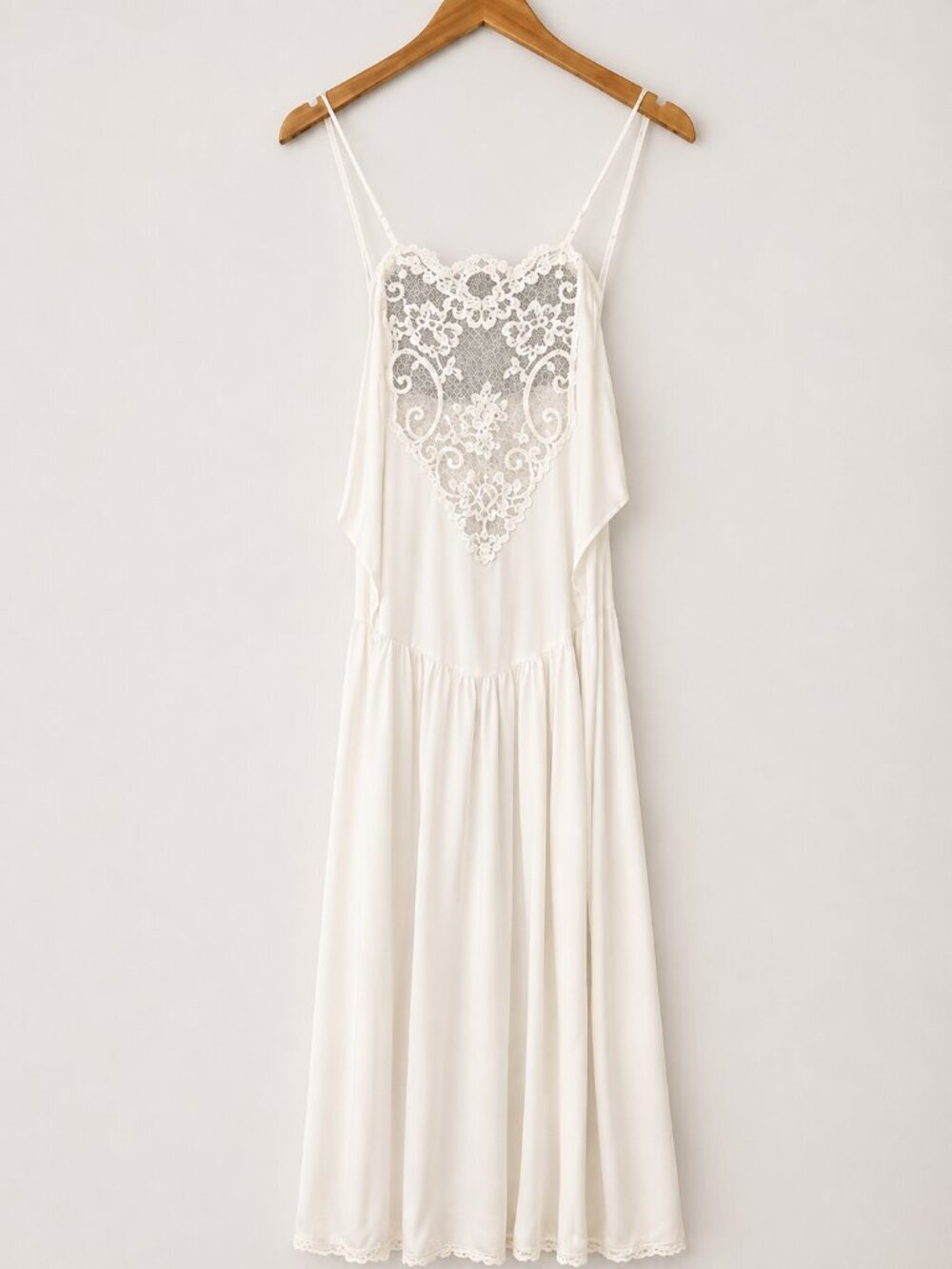Victoria’s Secret Vintage Gold Label Bridal Lace Maxi Slip Dress  9230-V Sz  L - Picture 2 of 8